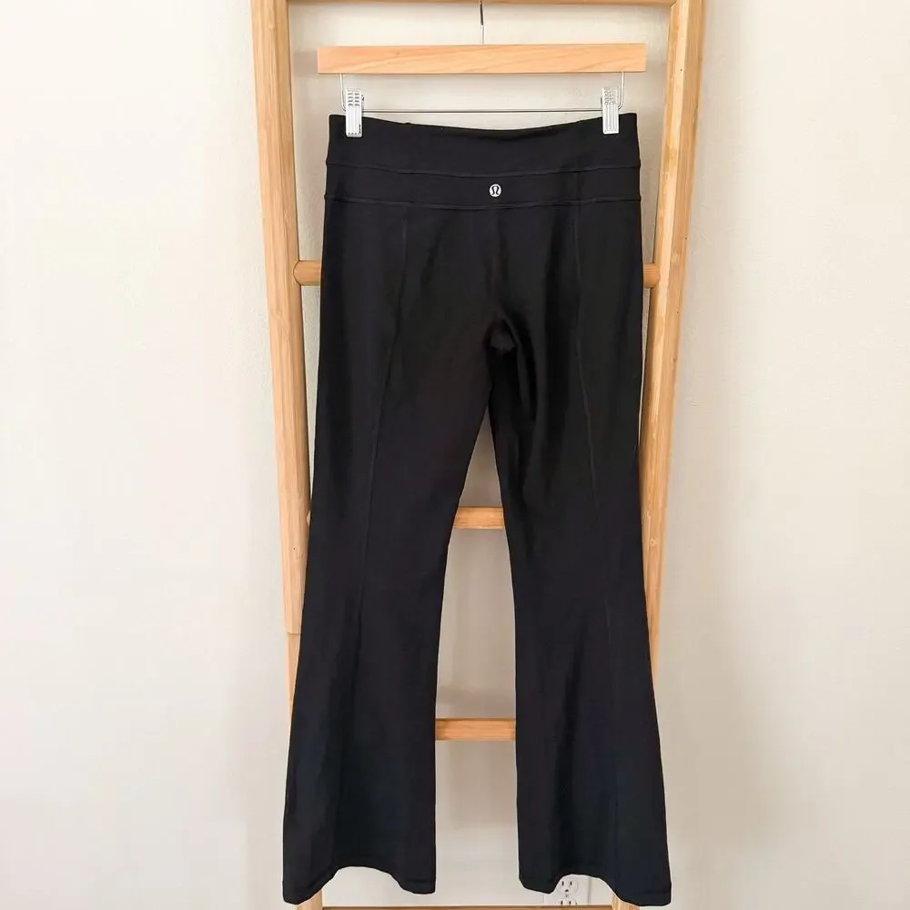Lululemon Groove Pant Tall Size 6 Black Flare Yoga Pants W5604T 31” Inseam
